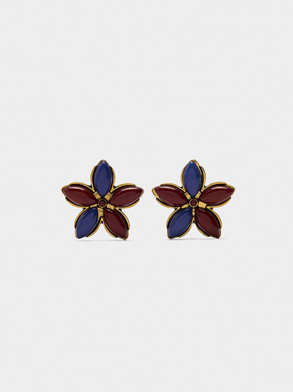 Flower Earrings With Resin