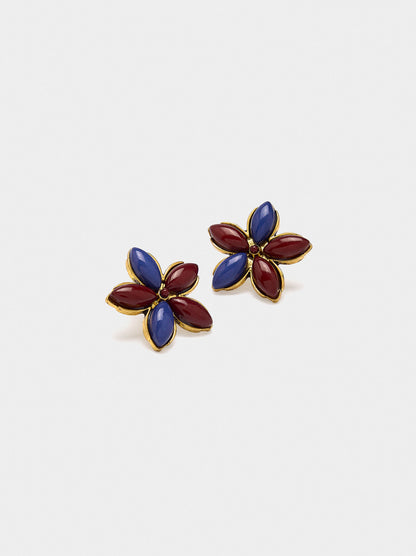 Flower Earrings With Resin
