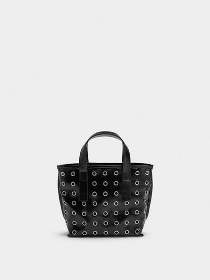 Tote Bag With Studs And Inner Pouch
