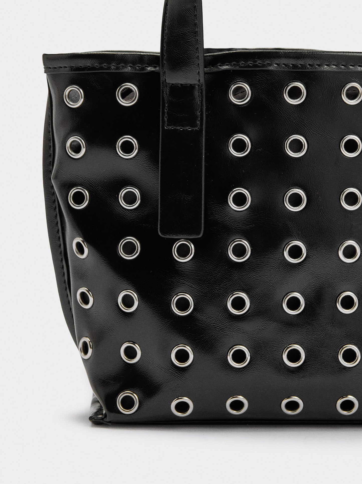 Tote Bag With Studs And Inner Pouch