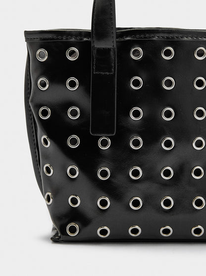 Tote Bag With Studs And Inner Pouch