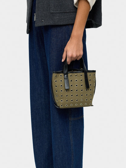 Tote Bag With Studs And Inner Pouch