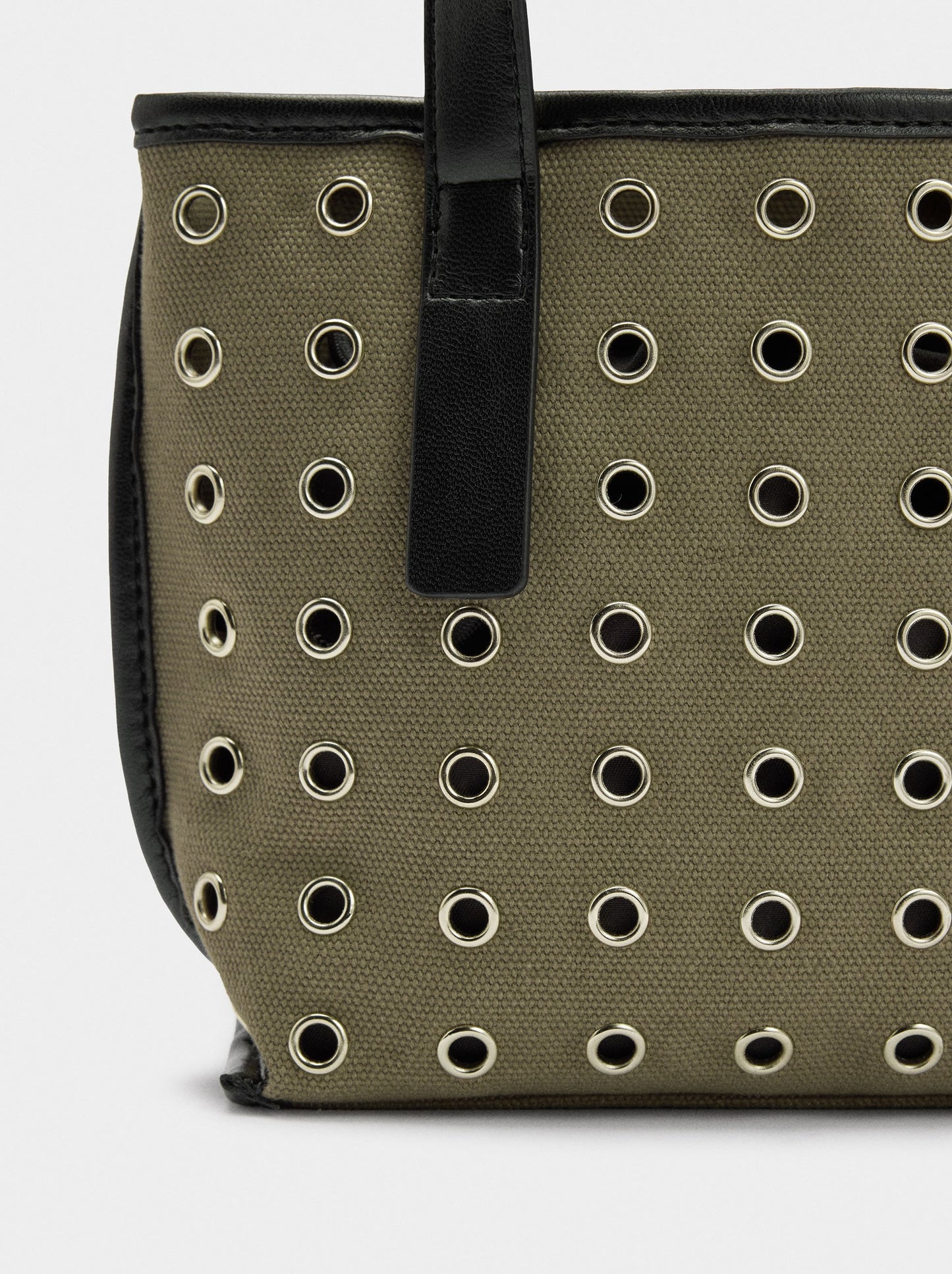 Tote Bag With Studs And Inner Pouch