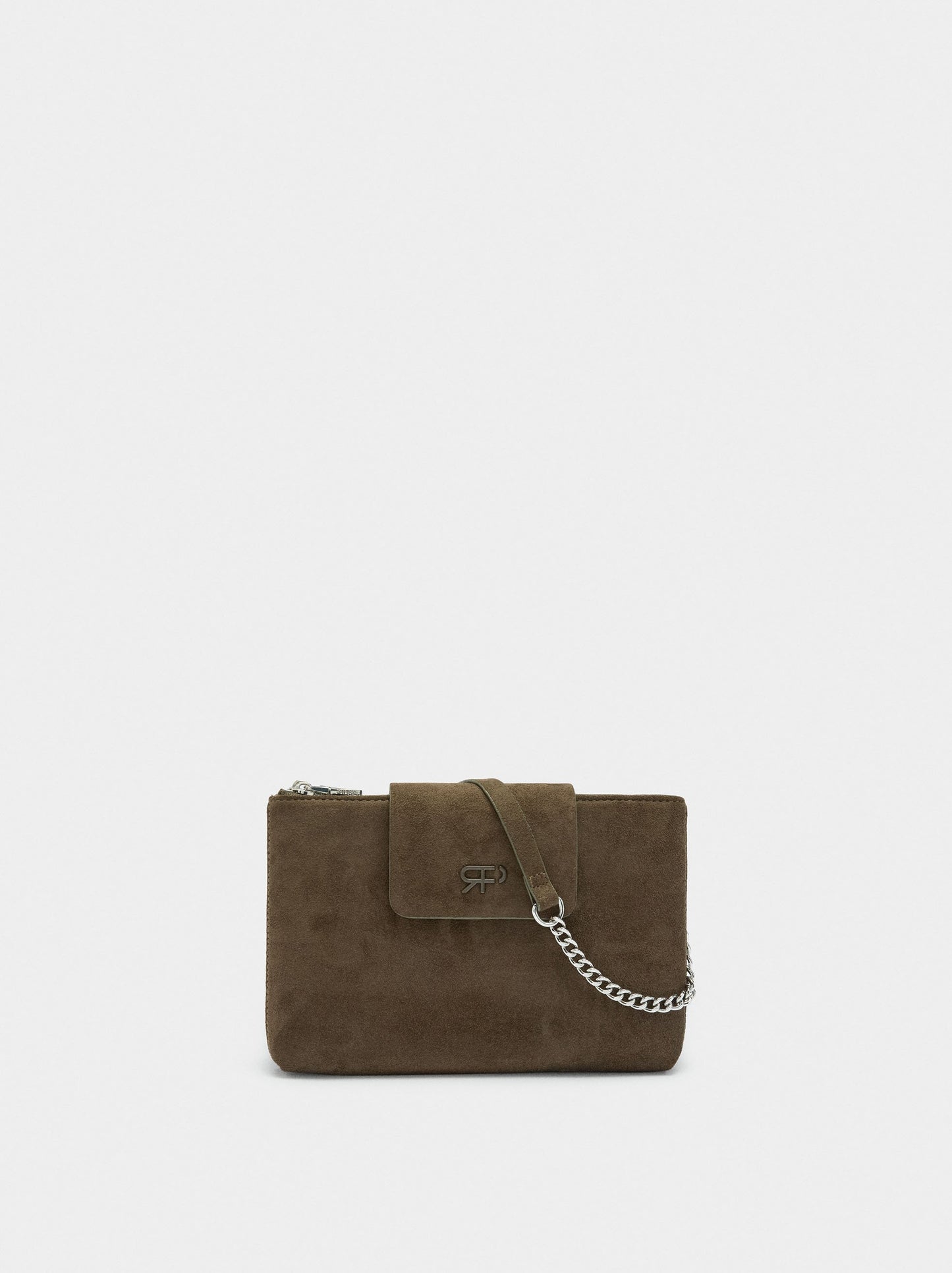 Double Leather-Effect Crossbody Bag