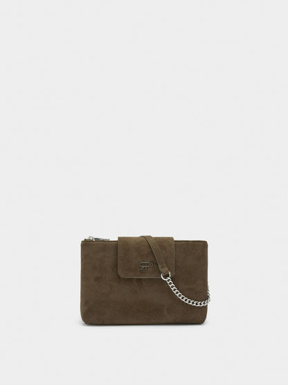 Double Leather-Effect Crossbody Bag
