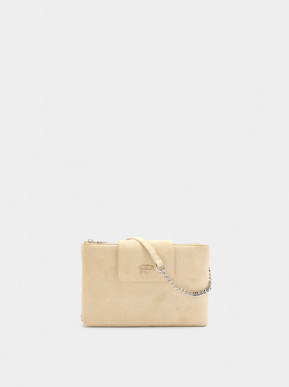 Double Leather-Effect Crossbody Bag