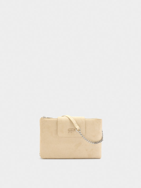 Double Leather-Effect Crossbody Bag
