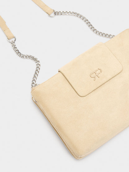 Double Leather-Effect Crossbody Bag