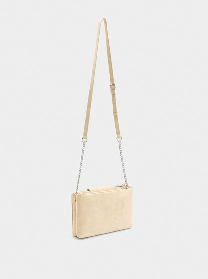 Double Leather-Effect Crossbody Bag