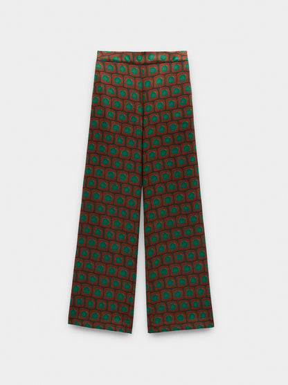 Printed Loose-Fitting Trousers