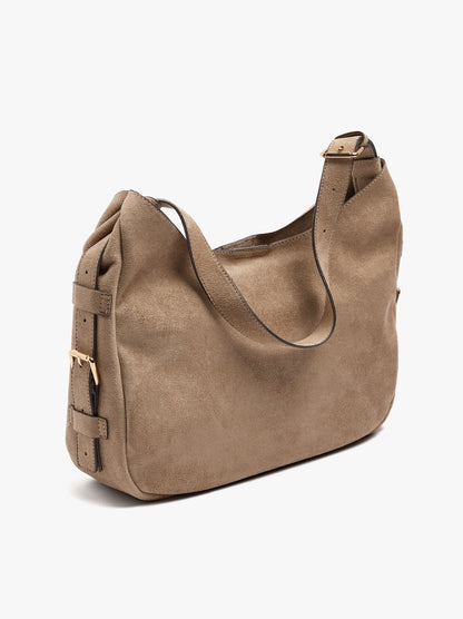 Shoulder Bag With Side Buckles