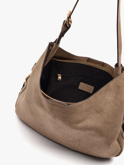 Shoulder Bag With Side Buckles