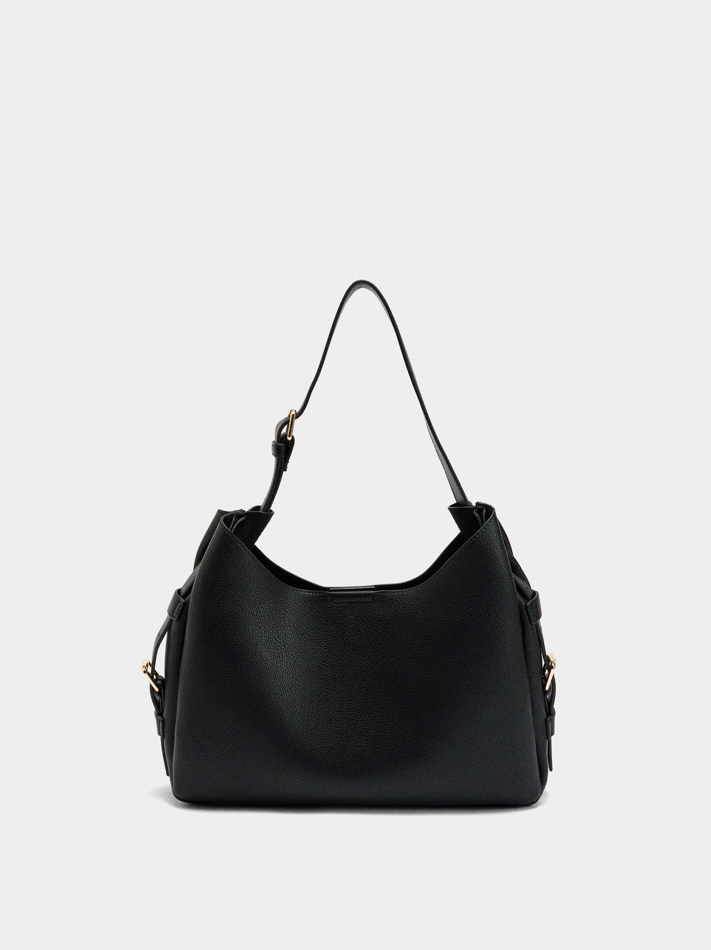 Shoulder Bag With Side Buckles