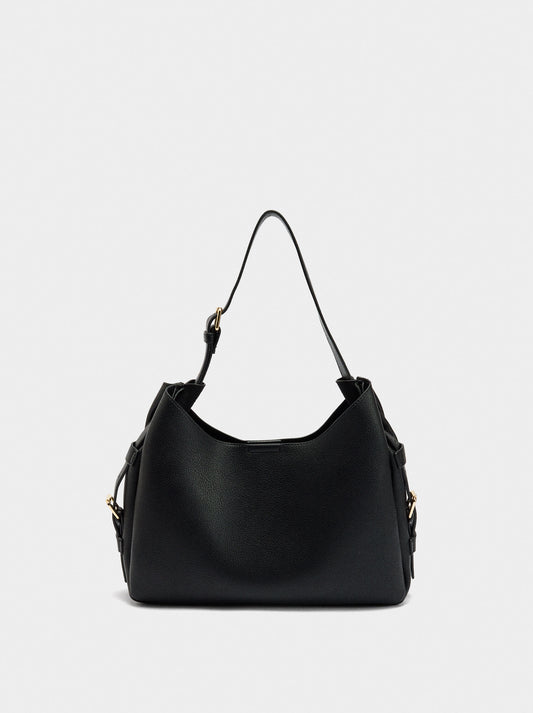 Shoulder Bag With Side Buckles