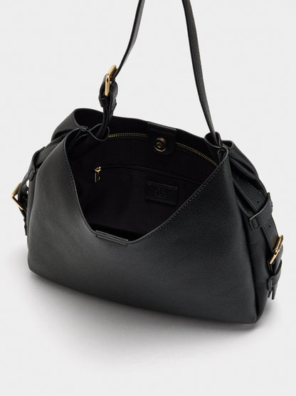 Shoulder Bag With Side Buckles