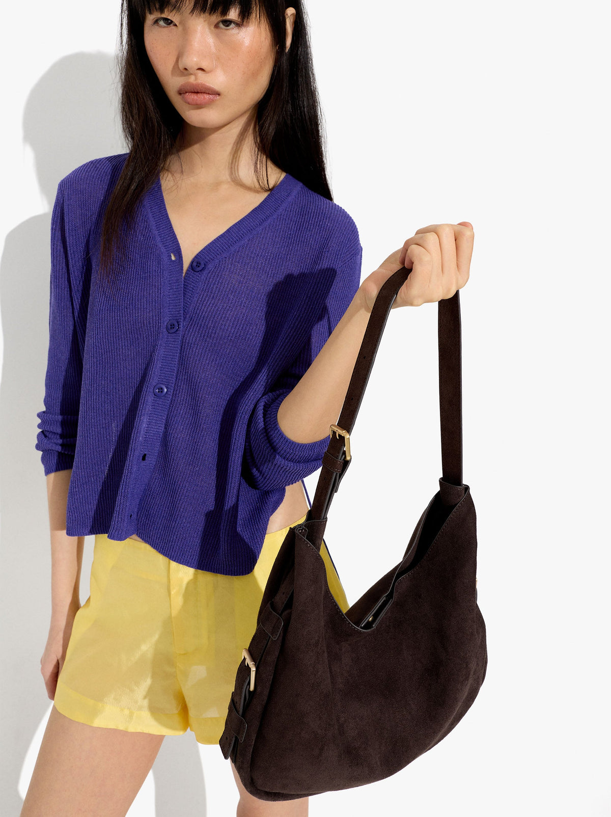 Shoulder Bag With Side Buckles