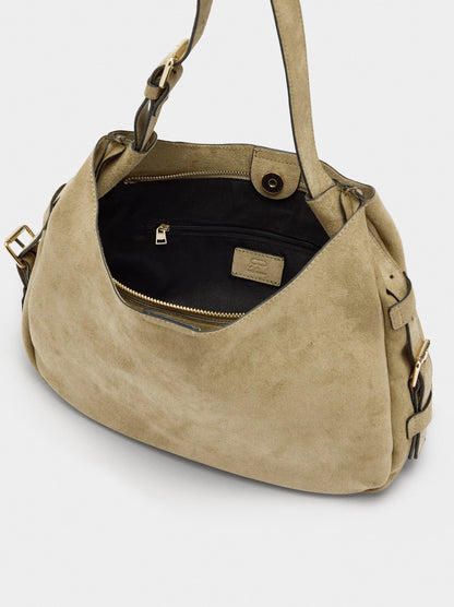 Shoulder Bag With Side Buckles