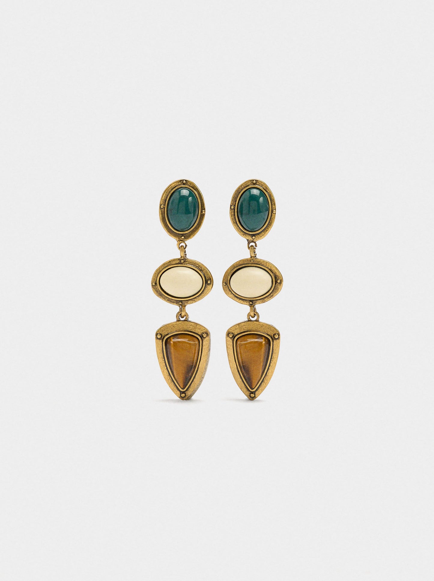 Geometric Earrings With Stones