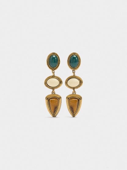Geometric Earrings With Stones