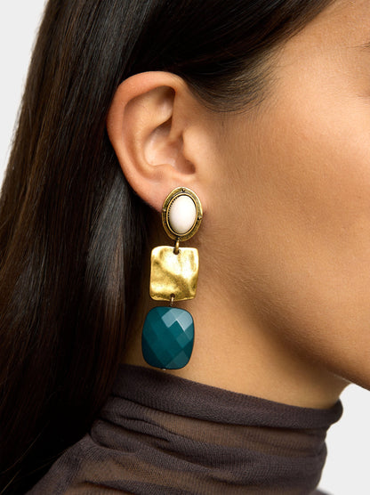 Long Geometric Earrings