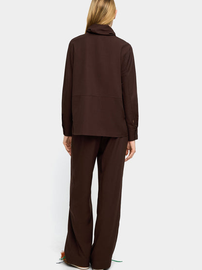 Elastic Waist Trousers With Pockets