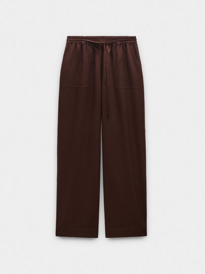 Elastic Waist Trousers With Pockets