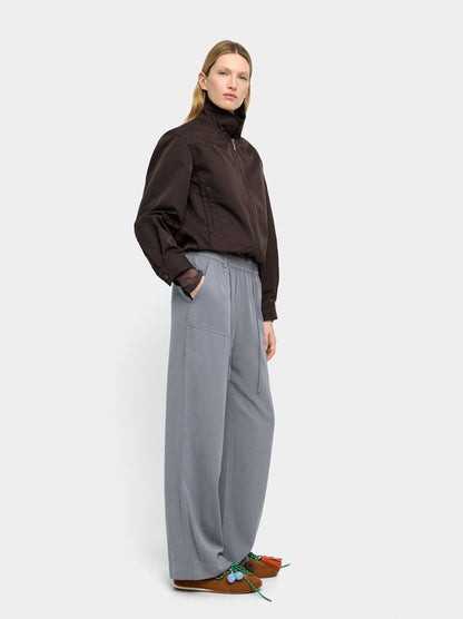 Elastic Waist Trousers With Pockets