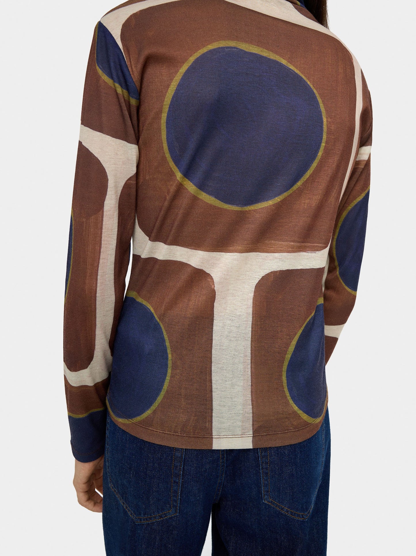 Printed Top With High Neck