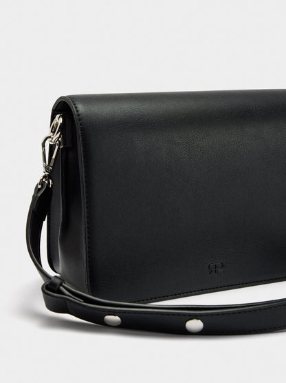 Plain Crossbody Bag With Flap