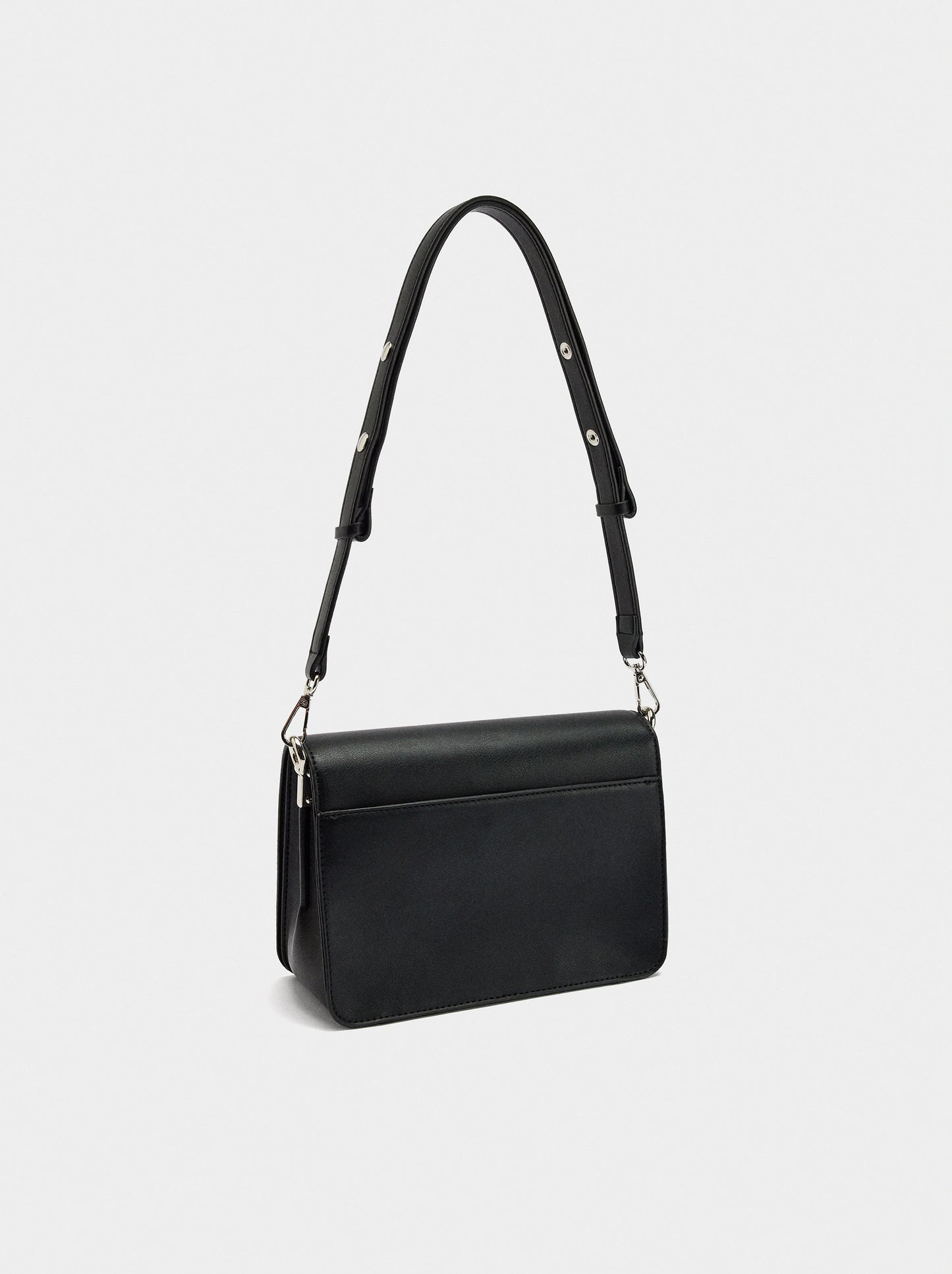 Plain Crossbody Bag With Flap