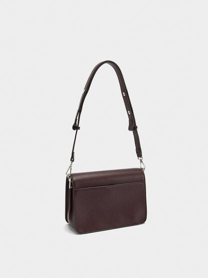 Plain Crossbody Bag With Flap