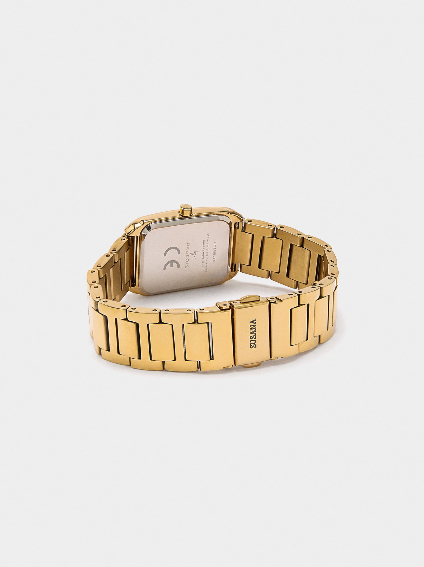 Rectangular Watch With Stainless Steel Bracelet