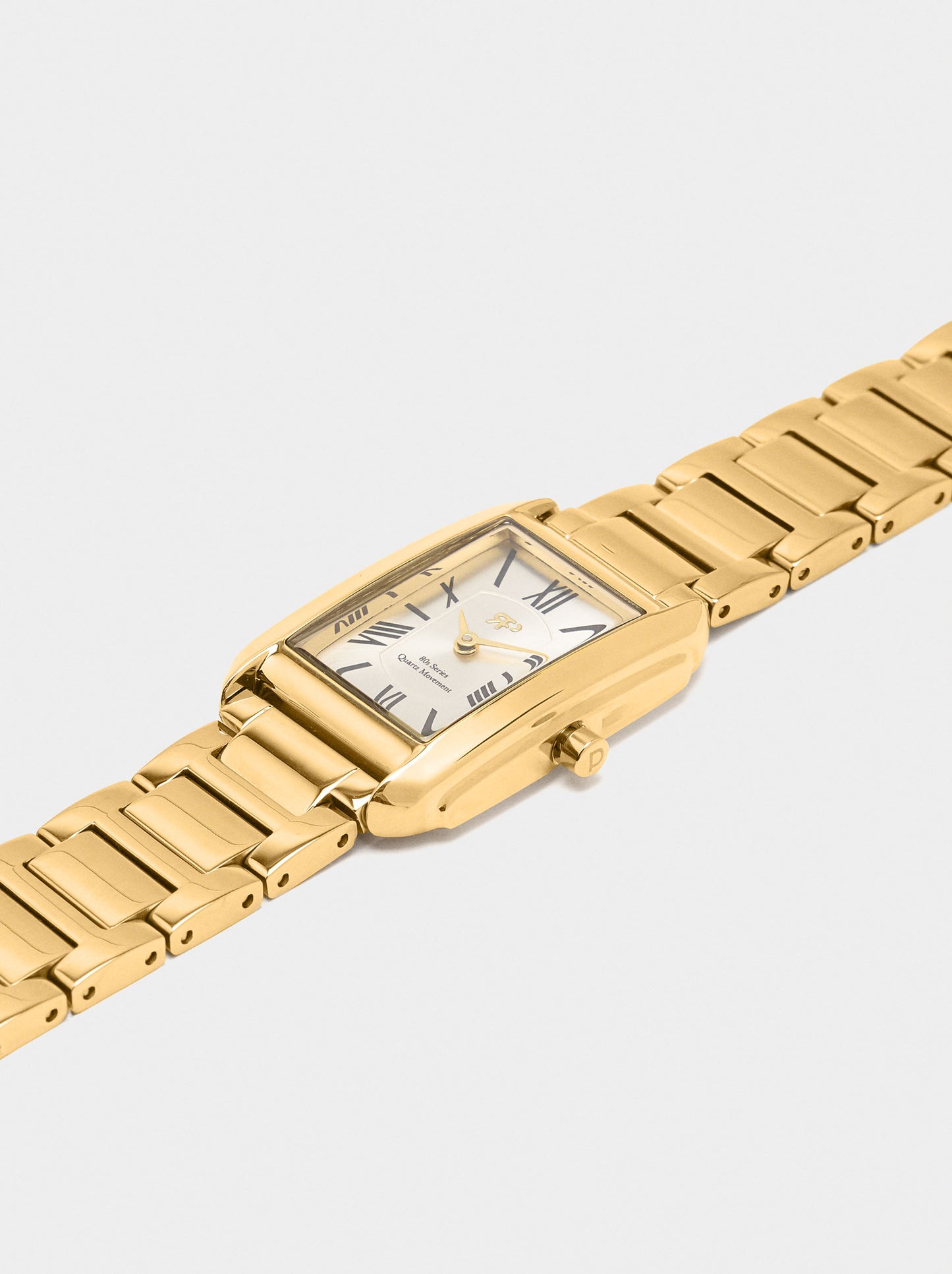 Rectangular Watch With Stainless Steel Bracelet