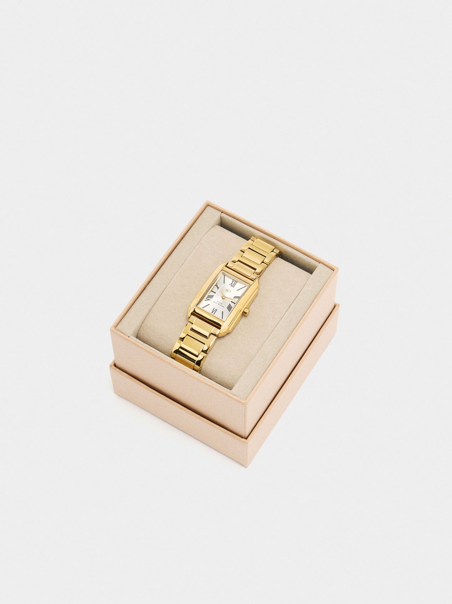 Rectangular Watch With Stainless Steel Bracelet