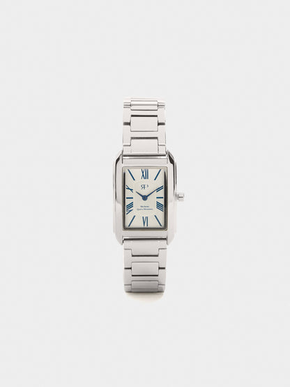 Rectangular Watch With Stainless Steel Bracelet
