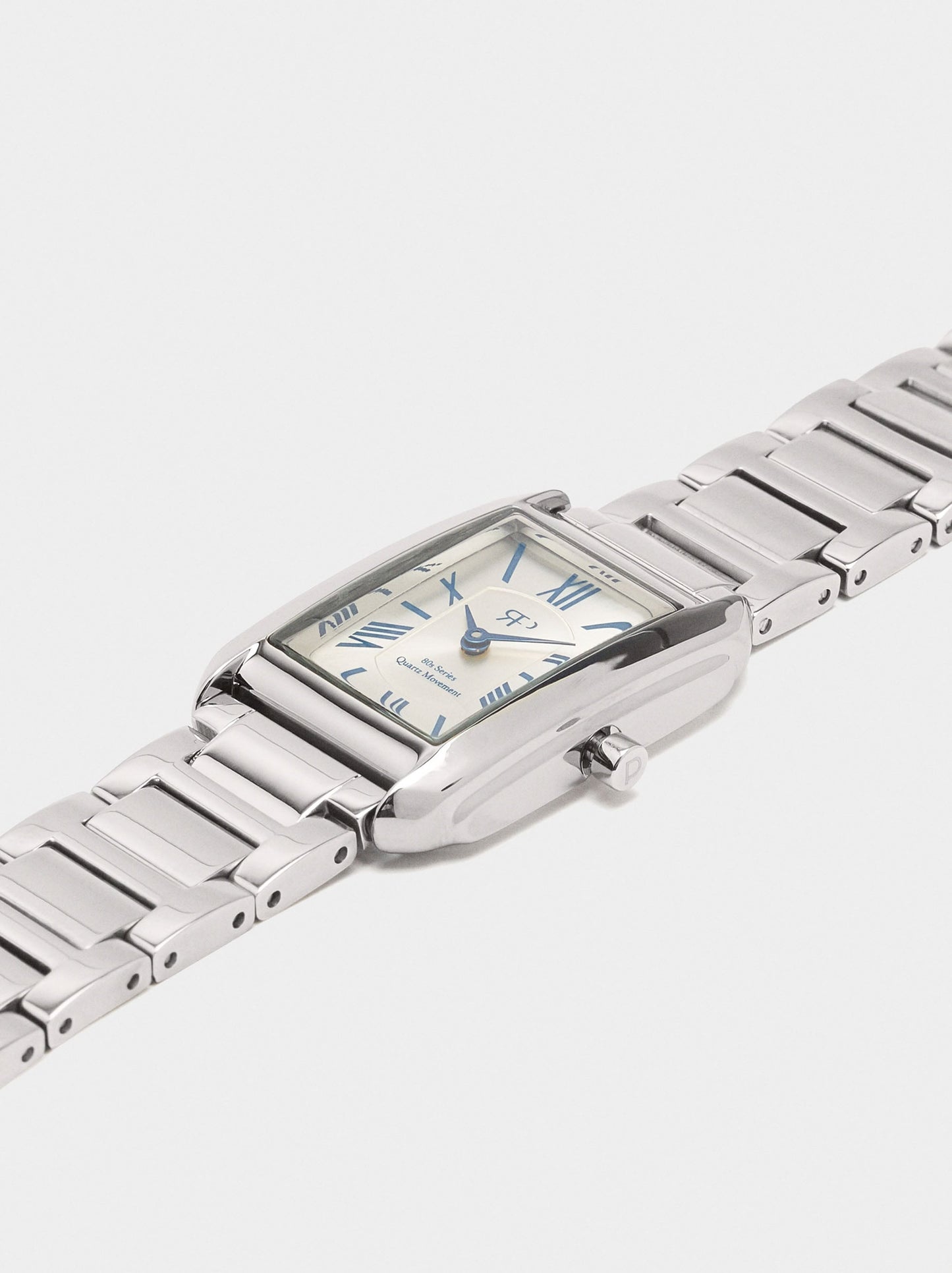 Rectangular Watch With Stainless Steel Bracelet