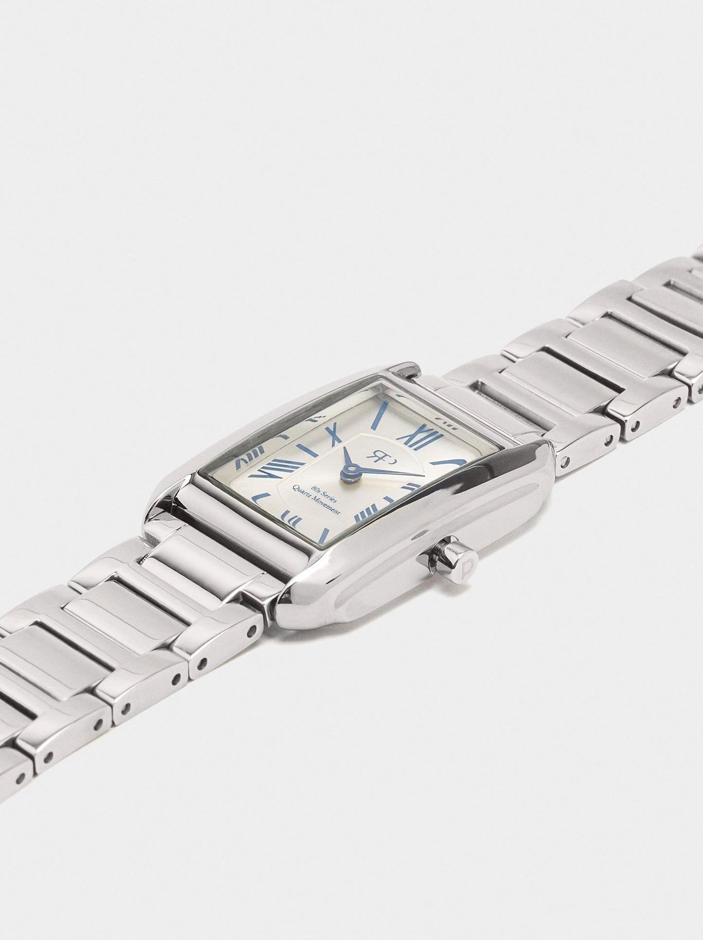 Rectangular Watch With Stainless Steel Bracelet