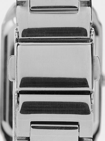 Rectangular Watch With Stainless Steel Bracelet