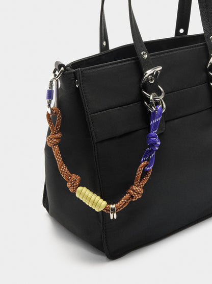 Nylon Tote Bag With Charm