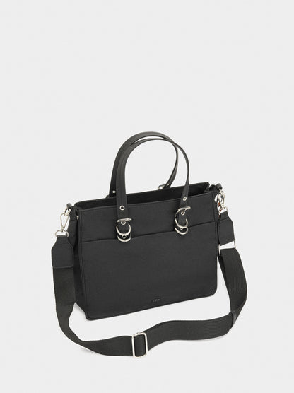 Nylon Tote Bag With Charm