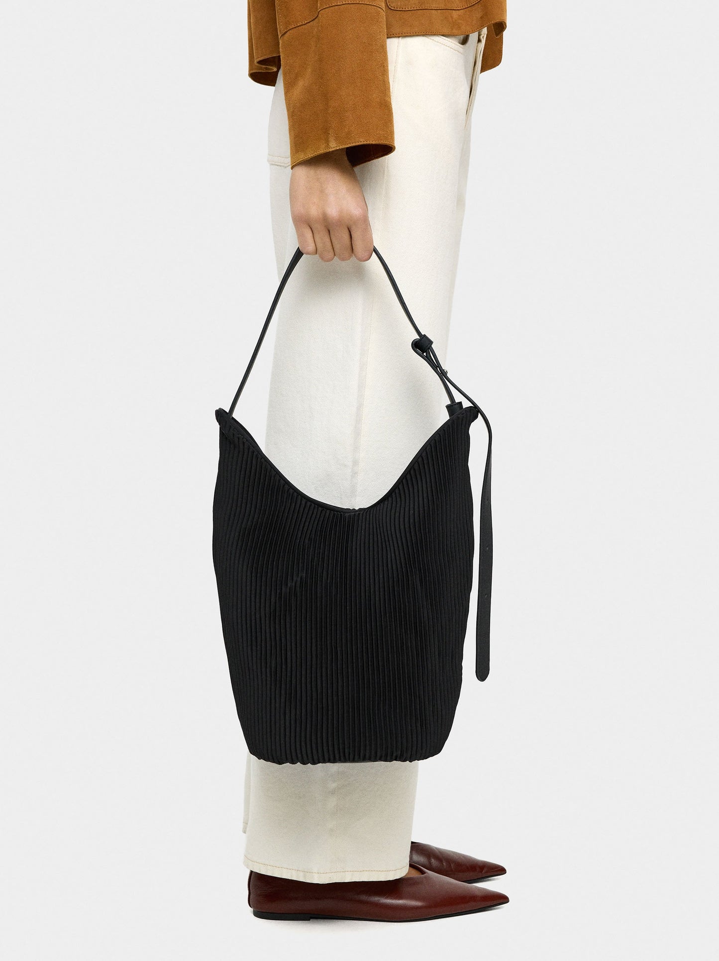 Nylon Shoulder Bag With Inner Pouch