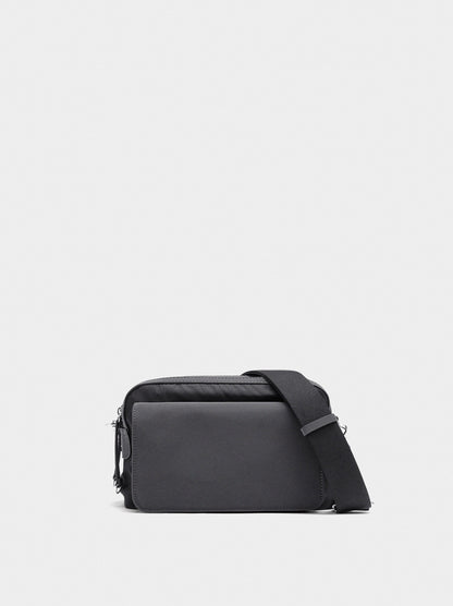 Nylon Crossbody Bag With Flap