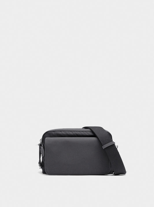 Nylon Crossbody Bag With Flap