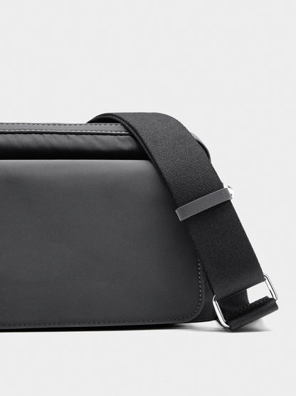 Nylon Crossbody Bag With Flap