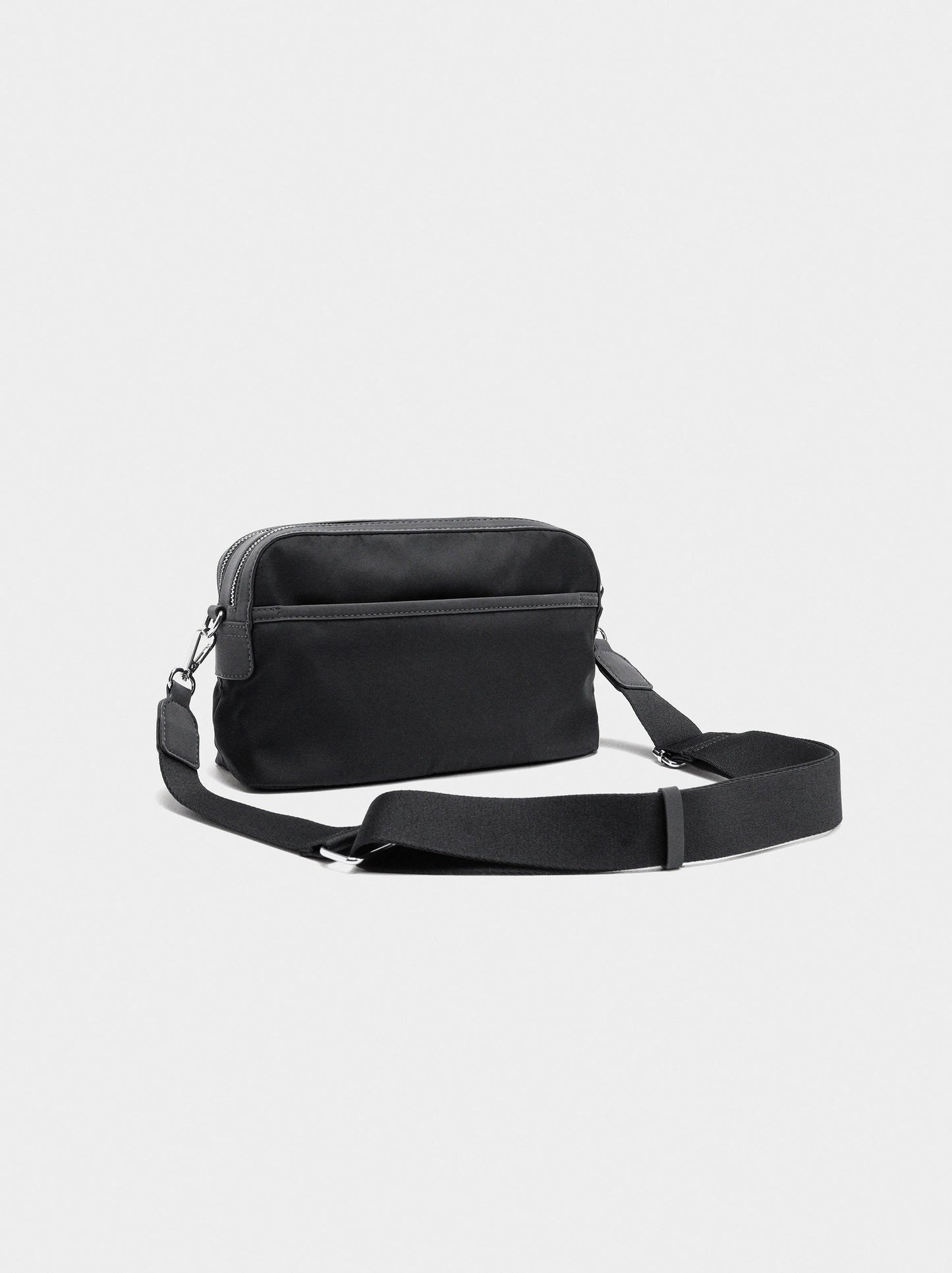 Nylon Crossbody Bag With Flap