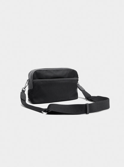 Nylon Crossbody Bag With Flap