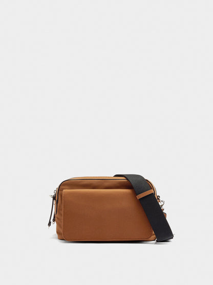 Nylon Crossbody Bag With Flap