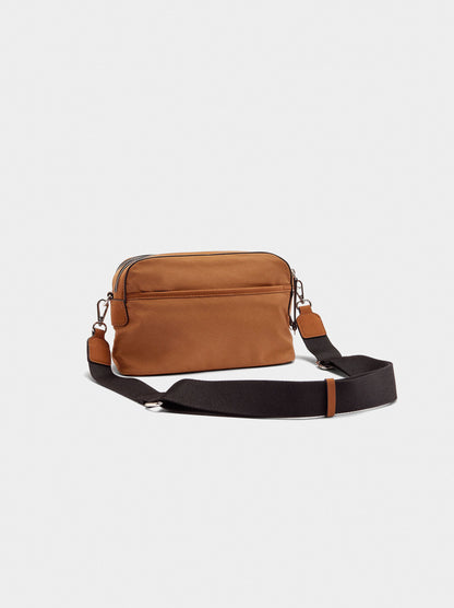 Nylon Crossbody Bag With Flap