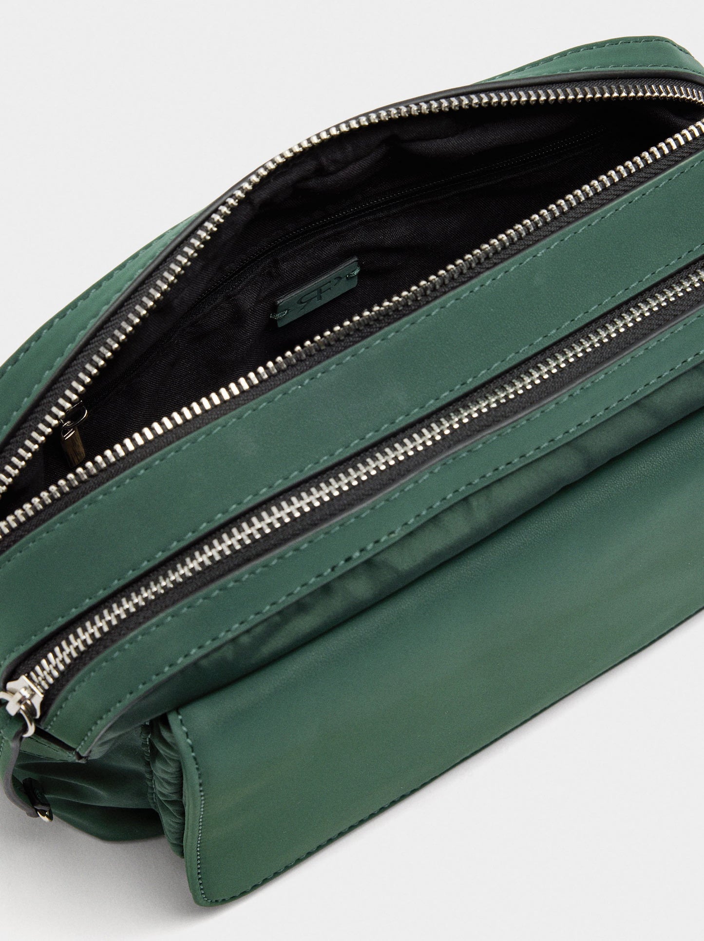 Nylon Crossbody Bag With Flap