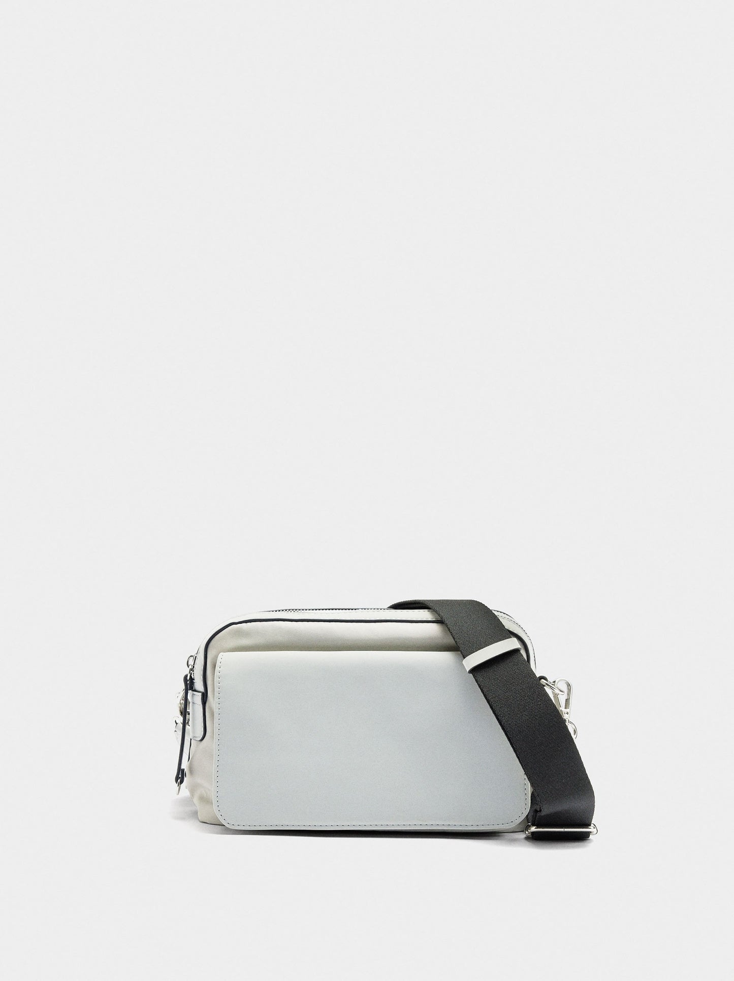 Nylon Crossbody Bag With Flap